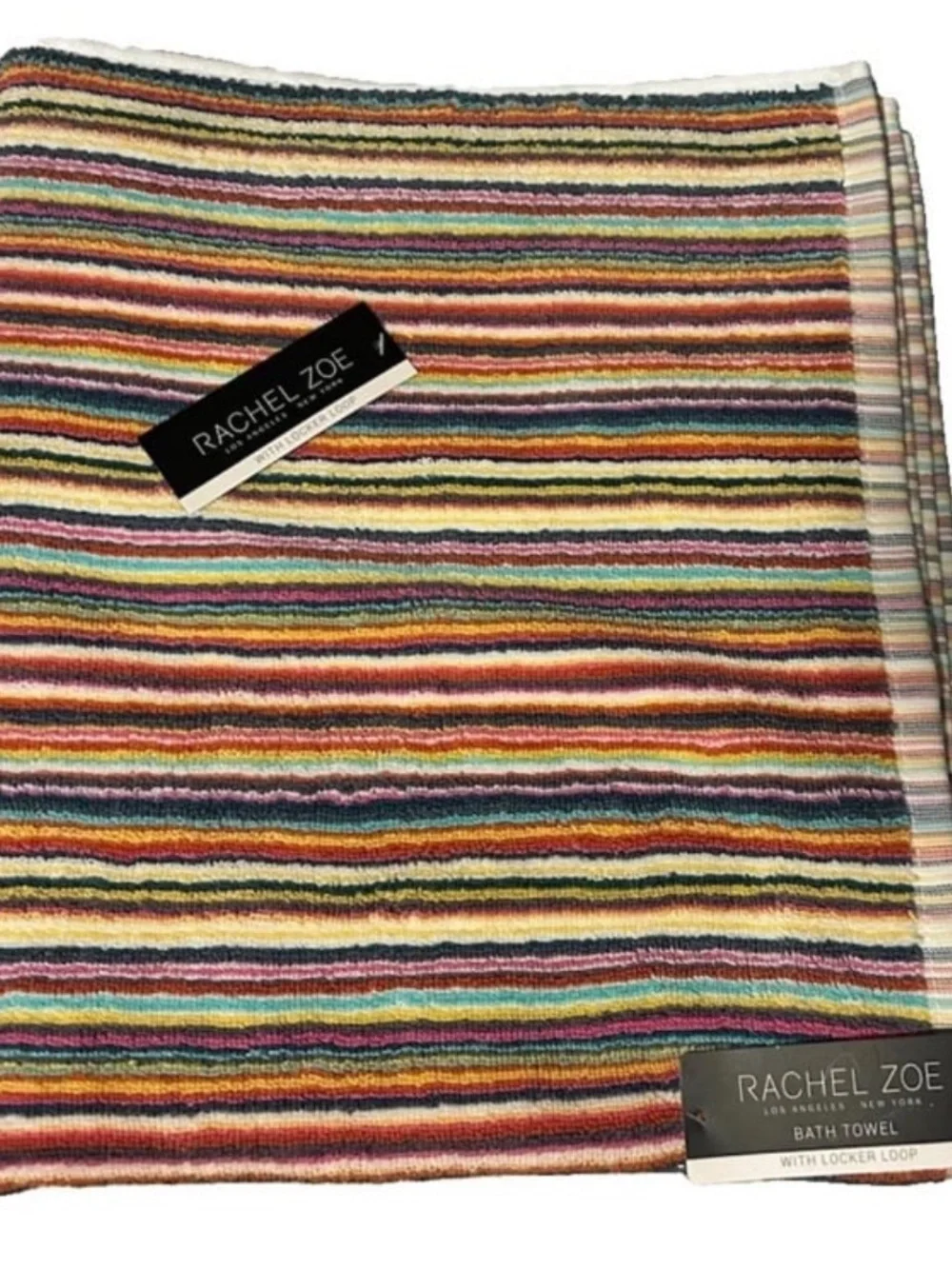 Rachel Zoe Rainbow Striped Bath and Hand Towel Set
